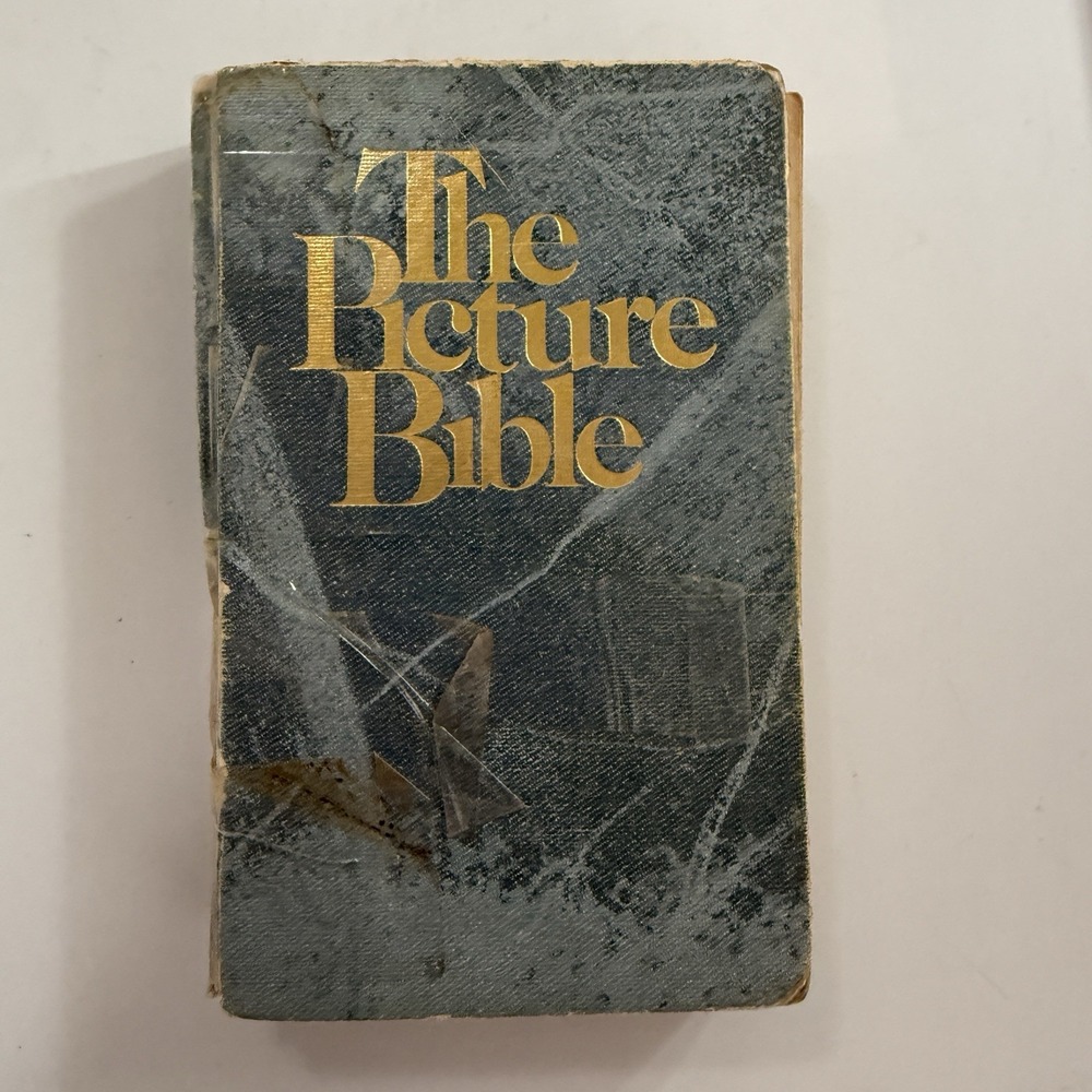 The Picture Bible 1978 Printing Blue Hardcover David C Cook BINDING NEEDS REPAIR